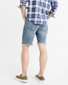Hot Summer <b>High</b> Quality <b>Jeans</b> Breathable Fit Baggy <b>Jeans</b> <b>Short</b> Dark Denim <b>Shorts</b> with Pocket for Men - Product Image 4