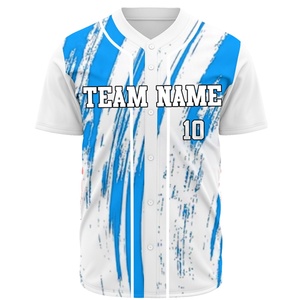 Maillot de baseball personnalisé avec broderie de logo, style vintage, boutons, sublimation, pour les équipes - Product Image 2
