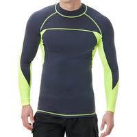 T-shirt de compression de sport de qualité supérieure avec logo personnalisé, vêtements de course à séchage rapide, t-shirt de compression à manches longues pour hommes
