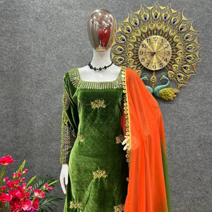 ชุดแต่งกายสำหรับงานปาร์ตี้จากนักออกแบบใหม่ดูพุ่นและเย็บขอบด้านบนผ้าวิสคอสหนาพร้อมแขนทำงาน5มม. - Product Image 1