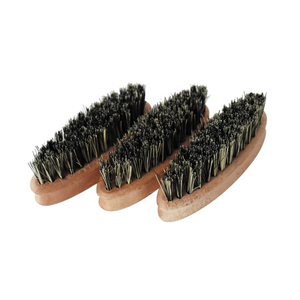 Brosse à barbe MORGANS INDUSTRIES en crin de cheval et poils synthétiques, manche en bois, écologique, pratique pour les voyages, outil de toilettage efficace - Product Image 4