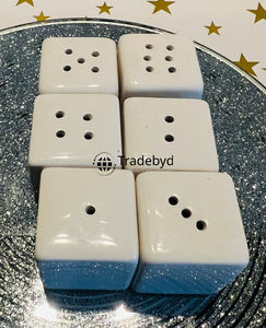 Ensemble de dés polyédriques de luxe en os, moulés, naturels, 7 pièces, écologiques, durables, pour les jeux de rôle sur table, Tradebyd - Product Image 1