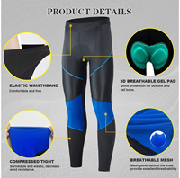 Pantalon de cyclisme respirant et réfléchissant personnalisé avec rembourrage en gel Leggings de cyclisme Leggings de vélo Pantalon de vtt rembourré en gel