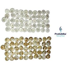 Ensemble de 51 pierres précieuses astrologiques Gomti Chakra blanches naturelles - Cristaux naturels en vrac - Product Image 2