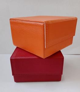 REAL LEATHER SQUARE <b>MAGNETIC</b> <b>BOX</b> WITH SILK LINING - Product Image 4