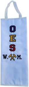 Écharpe Maçonnique OES W.M., Écharpe de Matrone Digne de l'Ordre de l'Étoile d'Ostérie en Velours Violet avec Franges Dorées - Étui Souple et Gants Offerts - Product Image 4
