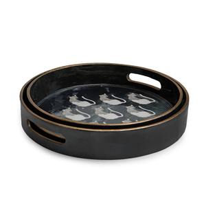 Bandeja de Servicio Elegante de Metal Esmaltado, Superficie de Alta Calidad para el Hogar, Hotel, Restaurante, Necesidades de Servicio de Alimentos - Product Image 5