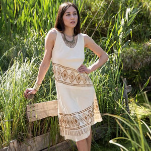 ชุดฤดูร้อนความงามที่ทำด้วยมือธรรมชาติที่ไร้กาลเวลาสำหรับเทศกาลอากาศอบอุ่นย้อมธรรมดาเน้นธรรมชาติแบบลำลอง - Product Image 1