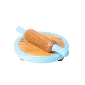 Traditional Wooden Chakla Belan <b>Toy</b> Set for Kids Montessori Inspired Kitchen Pretend Play <b>Tool</b> for Cultural Learning - Product Image 2