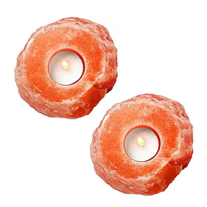 หิมาลายันเทียนทีไลท์ทรงสี่เหลี่ยม3รูทรงสี่เหลี่ยมมีหิมาลัยเรืองแสงเชิงเทียนเกลือสีชมพูหิมาลัย - Product Image 1