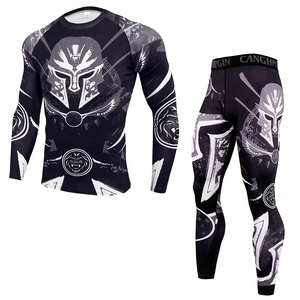 New Design Custom Wholesale Long Sleeve Men's T-shirts Compression Mma Rash <b>Guard</b> Training Printed Camo Rash <b>Guard</b> Set - Product Image 4