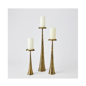 Bougeoir en métal au design feuille d'or Bougeoir en métal de luxe moderne pour la décoration intérieure Chandelier de style lanterne - Product Image 2