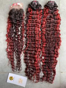 Eurasian Curl Dyed Color Multiple Donors Vietnamese Human Hair <b>Extensions</b> - Product Image 1