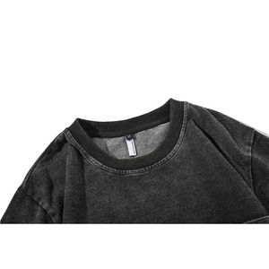 100% coton lavé à l'acide 250Gsm lourd Vintage hommes t-shirt personnalisé blanc Vintage t-shirt - Product Image 6