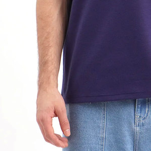 T-shirts pour hommes de qualité supérieure en gros, coupe classique, coton doux, uni, respirant, manches courtes, pour hommes FINER - Product Image 6