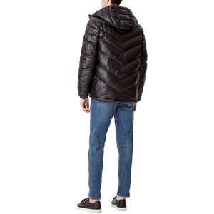 Veste d'hiver chauffante de taille réglable pour hommes Vêtements d'extérieur personnalisés Vestes en duvet à fermeture éclair de couleur noire - Product Image 3