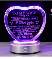 Cadre photo en cristal K9 poli en forme de cœur, de haute qualité, de luxe, personnalisable avec logo gravé au laser, cristal 3D, vente en gros