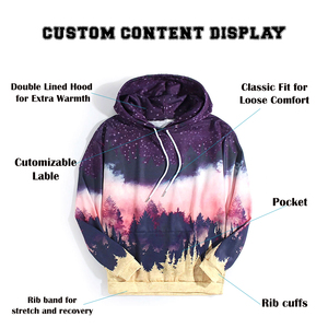 เสื้อฮู้ดแบบสวมหัวพิมพ์ซับลิเมชันสำหรับผู้ชายแห้งเร็วสัมผัสนุ่มสำหรับกลางแจ้งและชุดกีฬา - Product Image 4