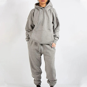 Vêtements de sport 100% coton pour femmes, ensembles de survêtements de nouvelle conception, sweat-shirt à capuche et pantalon de jogging pour l'hiver - Product Image 1