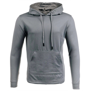 Vente en gros de sweats à capuche gris personnalisés pour hommes pull-over avec impression contrastée OEM/ODM Sportswear Streetwear - Product Image 1
