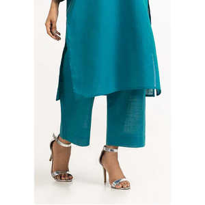 กางเกงลำลองขากว้างสำหรับผู้หญิง ผ้าเครปย้อมเส้นด้าย เอวกลาง ยางยืด ระบายอากาศ ลายสัตว์ ไซส์ XL รุ่น WGK-TRS-DY-408 - Product Image 2