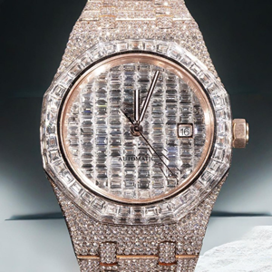Reloj de moissanita de diamantes de alta calidad a precio de fábrica DEF Moissanite Diamond Iced Out Watch - Product Image 1
