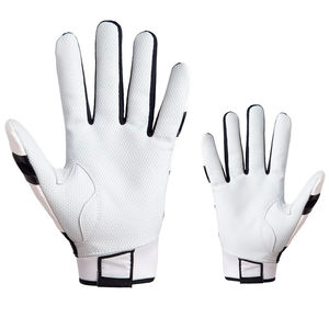 Gants de frappeur de baseball noirs et blancs personnalisés pour adultes Gants en cuir de vachette de qualité supérieure du Pakistan Conception personnalisée de haute qualité - Product Image 5