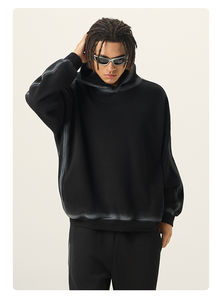 Sweat-shirt à capuche surdimensionné pour homme, style streetwear, avec impression personnalisée de haute qualité, effet délavé vintage, OEM - Product Image 5