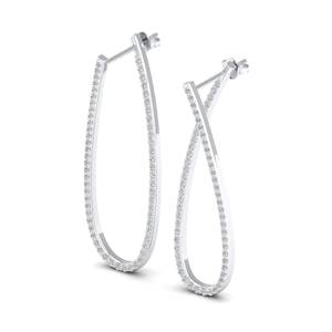 Boucles d'oreilles pendantes REYES en argent sterling 925 de haute qualité avec diamants de laboratoire CVD HPHT certifiés IGI, cadeau de mariage, bijoux fins - Product Image 3