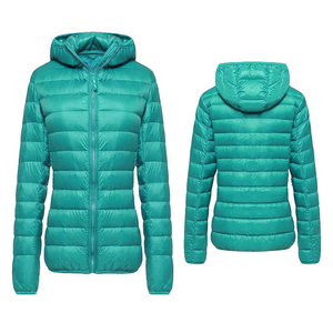 Doudoune d'hiver thermique 100% coton pour femmes personnalisée fermeture éclair impression stonewashed imperméable conception personnalisée - Product Image 1