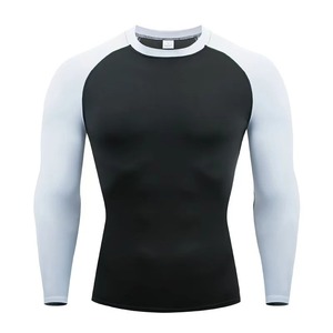 Jogging élégant haut de gamme pour hommes chemise d'été respirante à manches longues logo imprimé personnalisé Rash Guard nouveau - Product Image 4