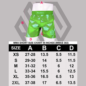 Blaze Fight Gear MMA Shorts pour hommes NO GI bjj vêtements de sport tissu court léger avec des logos personnalisés et un design fabriqué au Pakistan - Product Image 6