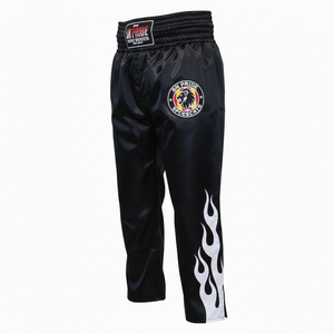 Pantalon de jogging décontracté en toile personnalisé avec logo pour hommes - Idéal entraînement de kickboxing, finition délavée, séchage rapide et respirant - Product Image 3