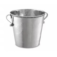 Seau à glace à champagne de style unique avec support au design hippocampe Refroidisseur de vin en métal élégant pour bar et fête