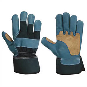 Gants de sécurité industriels d'hiver canadiens en cuir de coton à motif de grain de vache Construction renforcée pour la protection - Product Image 6