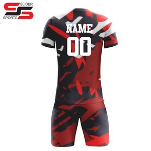 Kit d'uniformes de football pour hommes, vêtements de sport de sublimation personnalisés avec logo personnalisé et accepté pour demi-manches unisexes - Product Image 4