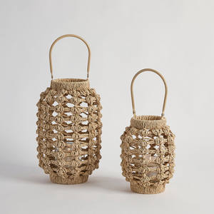 Tienphong Wholesale 2025 Handwoven Bonnie Woven Seagrass <b>Lantern</b> Lampshade, Mini Natural Seagrass Shade - Product Image 1