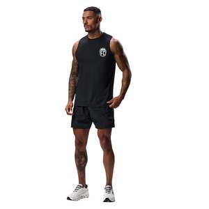 Débardeur de performance Noire Gym sans manches, léger et respirant, vêtement de sport pour hommes, entraînement, fitness et sports - Product Image 6