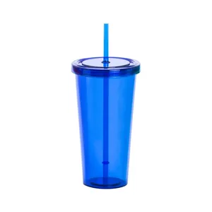 Gobelet personnalisé avec paille, en plastique Combler - Product Image 6