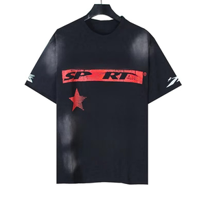 T-shirt pour homme de haute qualité 100% coton respirant à séchage rapide Impression de lettres personnalisée Tissu peigné Logo personnalisé - Product Image 3