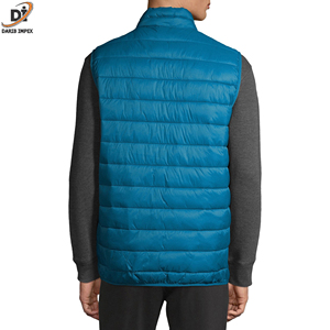 Custom Logo <b>Men's</b> Winter Puffer <b>Vest</b> <b>Long</b> <b>Sleeves</b> Thicken Bubble Coat Jacket Outdoor Nylon Polyester Sleeveless Blank <b>Vests</b> - Product Image 3