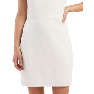 BCX Mini Abito Bianco da Donna con Dettaglio a Festoni, Stile Casual/Elegante, Vita Naturale, Traspirante, Lunghezza al Ginocchio, Taglia Unica (XL Incluso) - Product Image 3