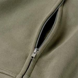 Sweat à capuche zippé décontracté pour hommes et femmes avec tissu respirant coupe surdimensionnée impression bouffante décoloration au soleil broderie en détresse lavage à l'acide - Product Image 5