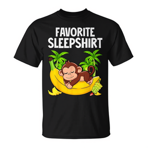 T-shirt pigiama Monkey Sleep Nap, comoda attrezzatura per dormire con simpatico design a forma di scimmia - Product Image 2
