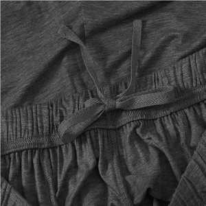 Conjuntos de verano para hombre, camiseta de algodón y pantalones cortos, conjunto informal de 2 piezas, conjunto de pijama con cuello en V para hombre - Product Image 4