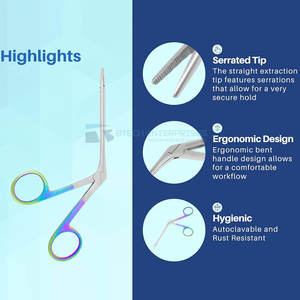 Fórceps de rinología ENT más vendidos Instrumento manual de acero inoxidable duradero con MOQ bajo Fórceps de rinología de etiqueta privada - Product Image 4