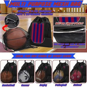 Logotipo personalizado impermeable deporte cordón mochila cremallera malla bolsillos promocional sólido natación baloncesto bolsa con cordón - Product Image 2