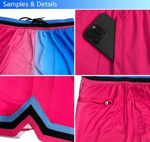Shorts de basketball personnalisés sublimés en polyester respirant pour équipes sportives avec logo et numéro personnalisés - Product Image 3