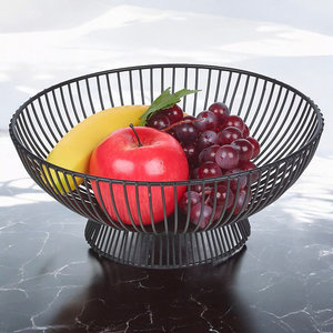 Fruit Dish <b>Round</b> Fruit <b>Basket</b> Metal Wire Vegetable Bowl metal storage <b>basket</b> for kitchen accessories food storage <b>basket</b> - Product Image 6