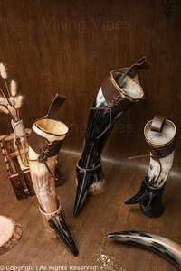 Corne à boire viking de qualité supérieure, en agate, sans danger pour les aliments, corne de bœuf, corne à boire viking - Product Image 2